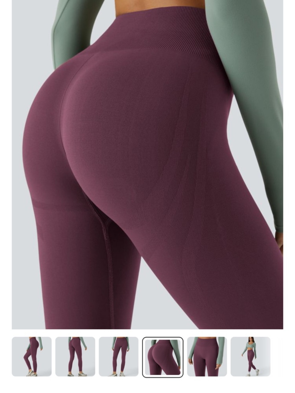 HALARA High-Rise Ribbed Waist Leggings - Picture 2 of 5